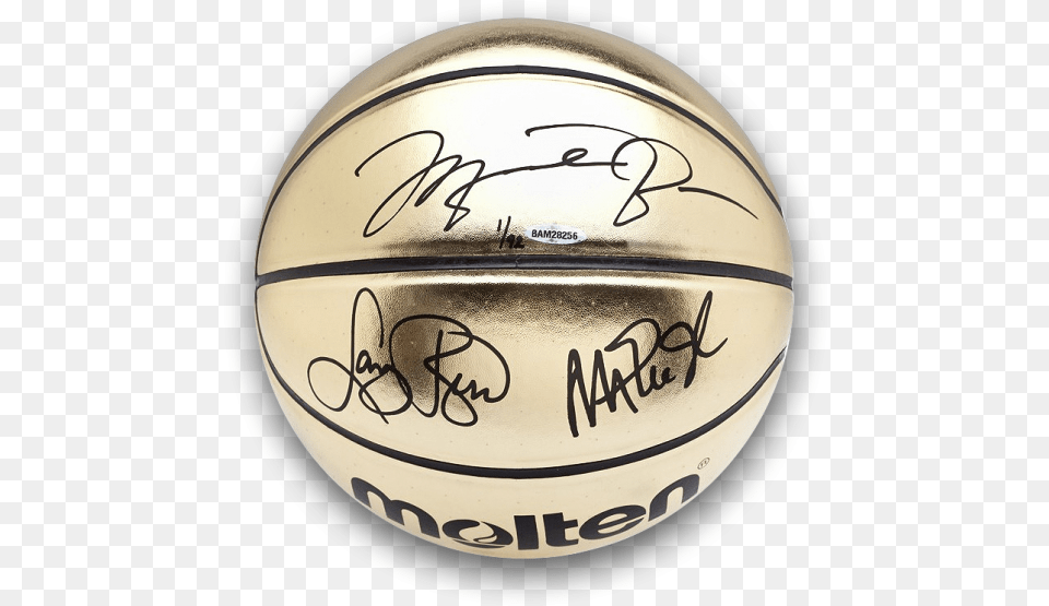 Michael Jordan Signed Gold Basketball, Ball, Rugby, Rugby Ball, Sport Png