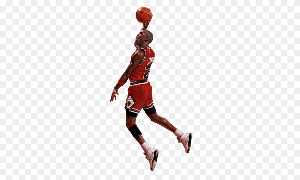 Michael Jordan Transparent Image And Clipart, Person, Ball, Basketball, Basketball (ball) Free Png Download