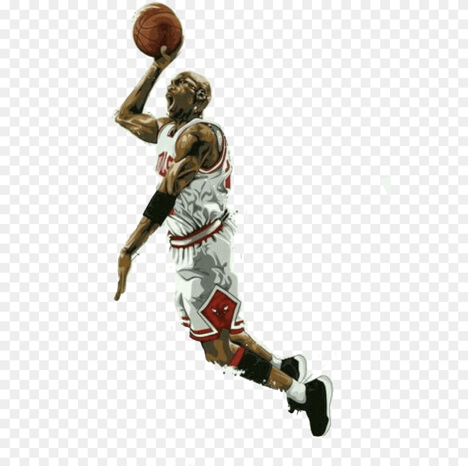 Michael Jordan U201c Michael Jordan Art Full Size Basketball Poster Michael Jordan, Adult, Person, Man, Male Free Png