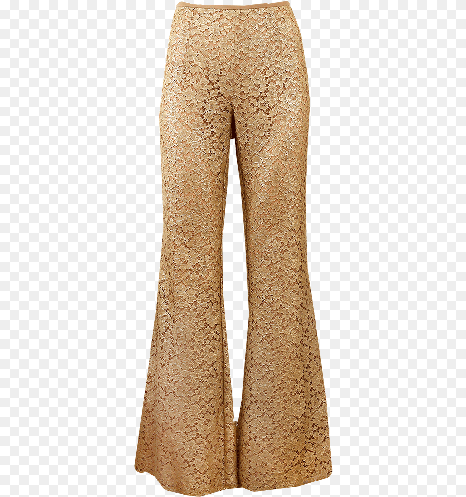 Michael Kors Metallic Guipure Lace Flared Pants In Gold Menhires Pola Paz, Clothing, Home Decor, Jeans Free Png