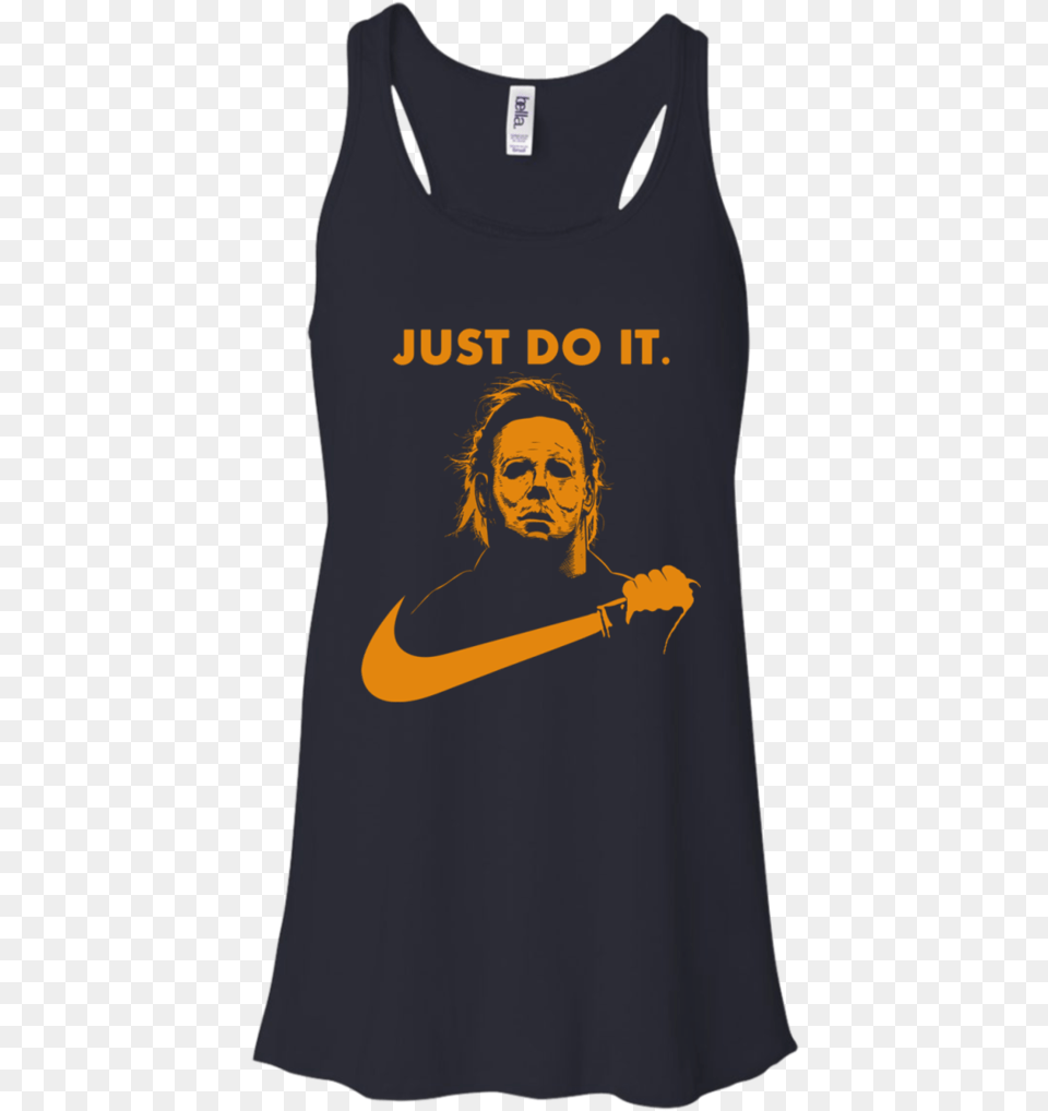Michael Myers Halloween Just Do It Shirt Michael Myers Just Do, Clothing, Tank Top, Face, Head Free Png Download