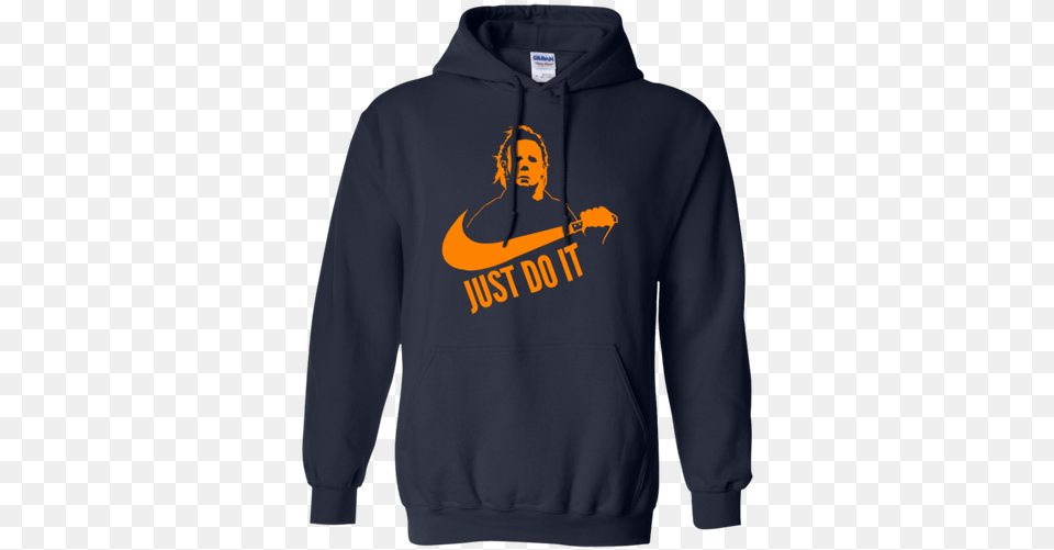 Michael Myers Just Do It Funny Logo Nike Shirt Ladies Nba Youngboy Mickey Mouse Hoodie, Clothing, Sweatshirt, Sweater, Knitwear Free Png