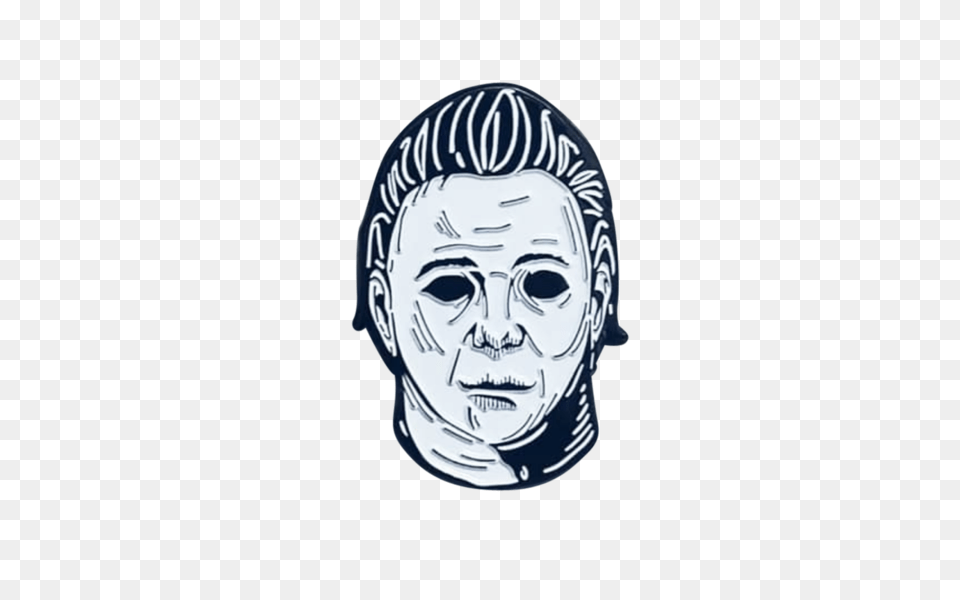 Michael Myers Pin Shittty Stufff, Adult, Face, Head, Male Png