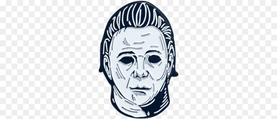 Michael Myers Pin Shittty Stufff Sketch, Helmet Free Transparent Png