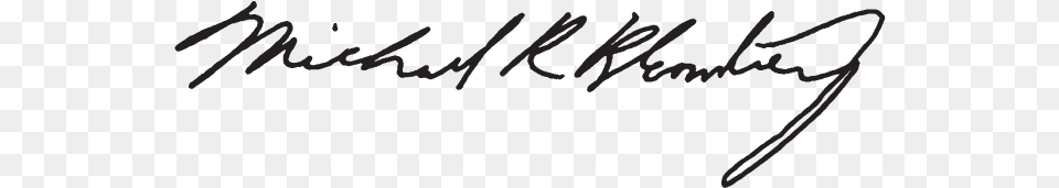 Michael R Bloomberg, Handwriting, Text, Signature Png Image