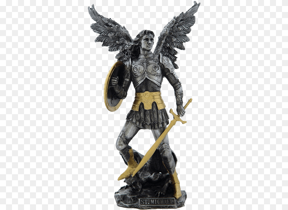 Michael Statue Archangels Figurines, Adult, Male, Man, Person Free Transparent Png