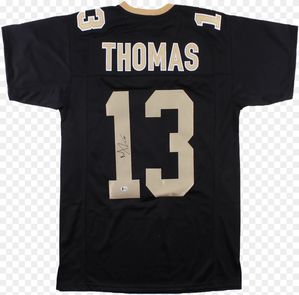 Michael Thomas Autographed New Orleans Short Sleeve, Clothing, Shirt, T-shirt, Jersey Free Transparent Png