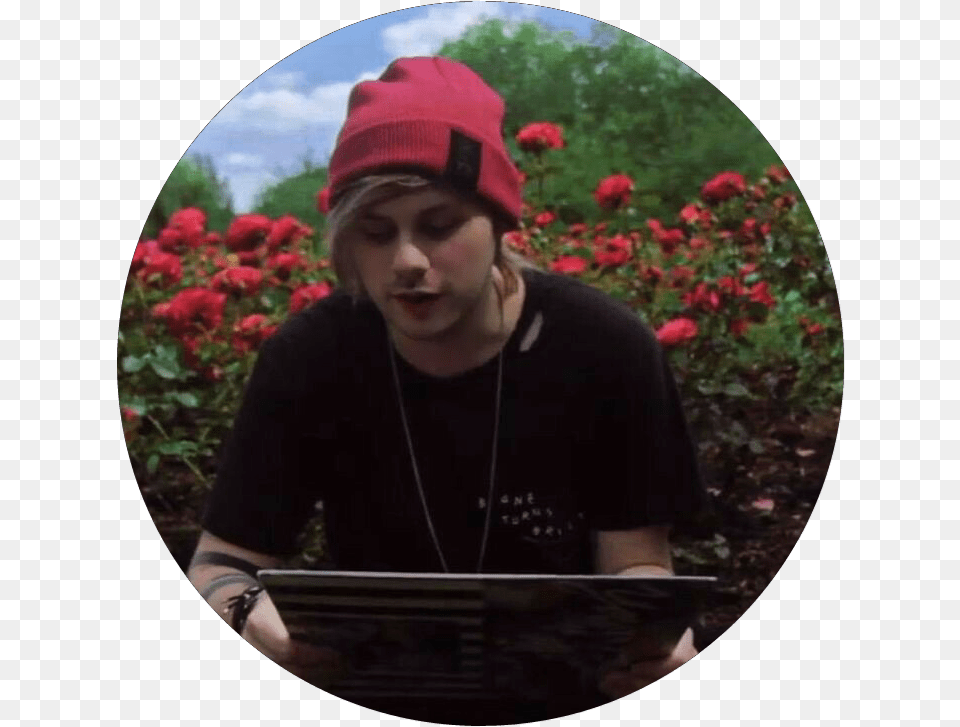 Michaelclifford Red 5sos Michael Clifford 5secondsofsummer Knit Cap, Adult, Portrait, Photography, Person Png