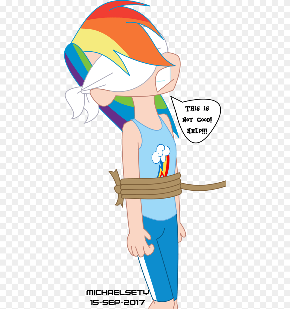 Michaelsety Blindfold Bondage Daring Done Dialogue My Little Pony Tied Up Rainbow Dash, Book, Comics, Publication, Baby Png