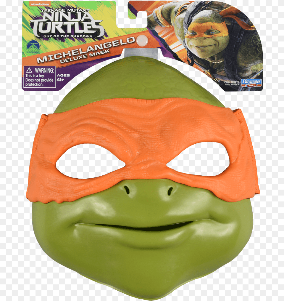 Michelangelo Deluxe Mask Ninja Turtles Costume Out Of The Shadows, Adult, Male, Man, Person Free Transparent Png