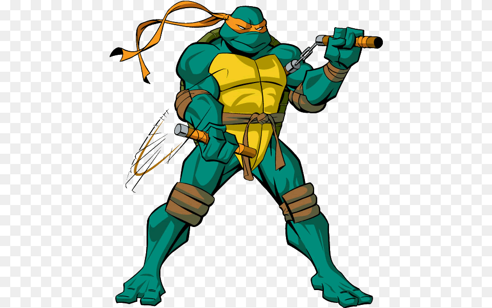 Michelangelo Ninja Turtle Weapon Clipart Download Teenage Mutant Ninja Turtles Michelangelo, Adult, Female, Person, Woman Png