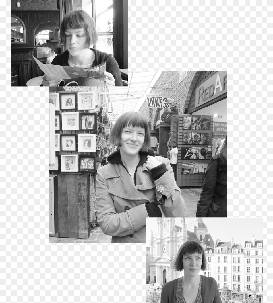 Michele Collage Monochrome, Woman, Portrait, Photography, Person Free Png