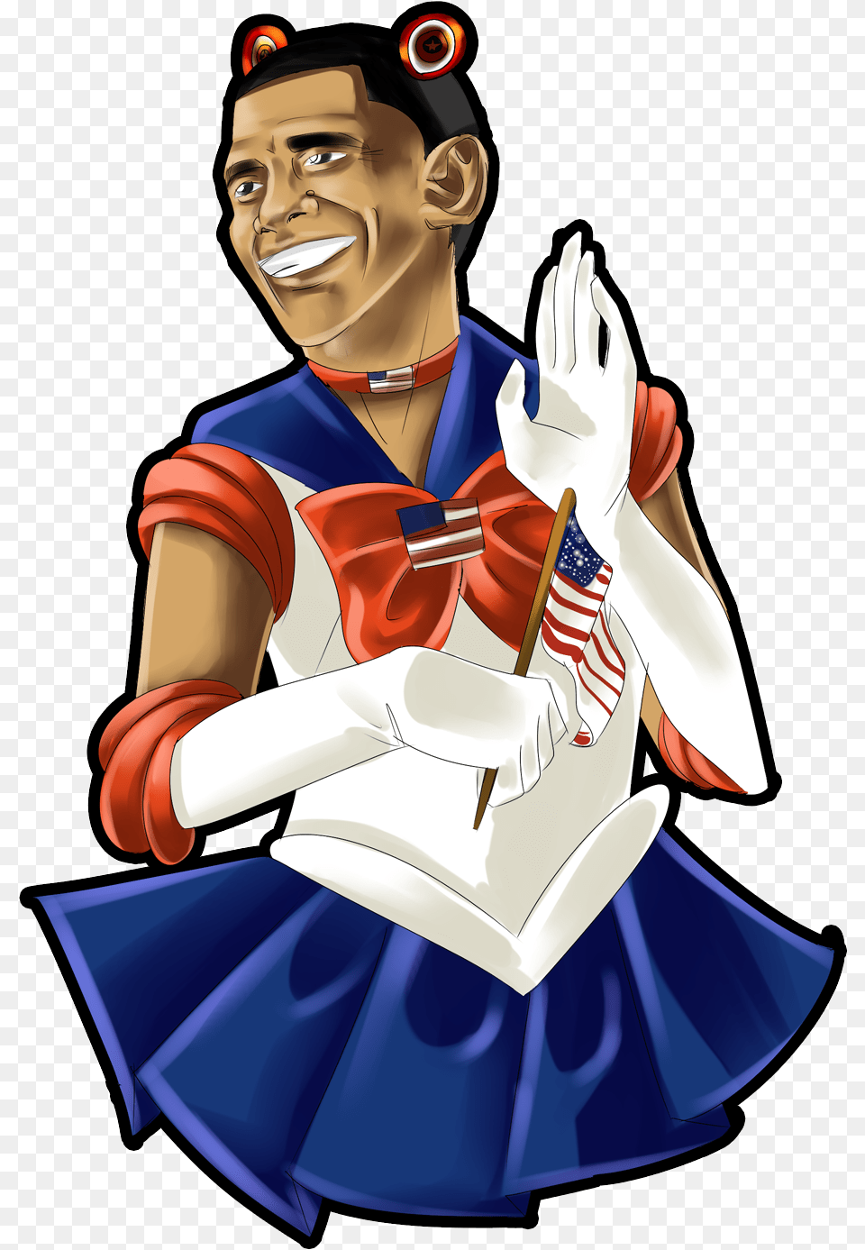 Michelle Obama Clipart At Getdrawings Obama Anime, Person, Clothing, Costume, Adult Free Png