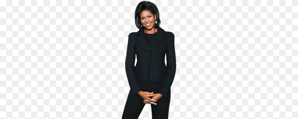 Michelle Obama Dark Blue Suit Michelle Obama White Background, Sleeve, Long Sleeve, Jacket, Formal Wear Png