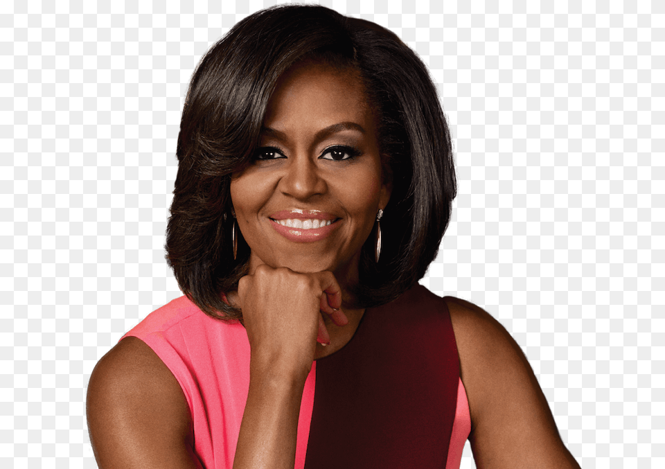 Michelle Obama Face Michelle Obama White Background, Adult, Smile, Portrait, Photography Free Png Download