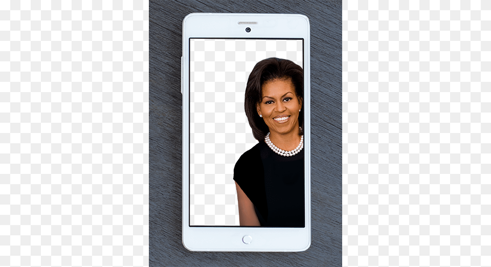 Michelle Obama Selfie Ecard Cover Michelle Obama Selfie What39s So Great About Michelle Obama, Electronics, Mobile Phone, Phone, Adult Png