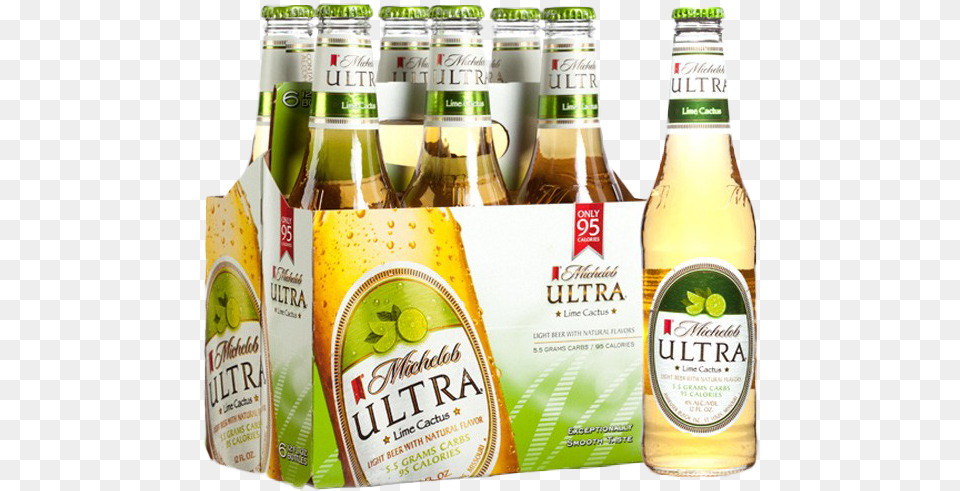 Michelob Ultra Lime Gold, Alcohol, Beer, Beer Bottle, Beverage Png Image