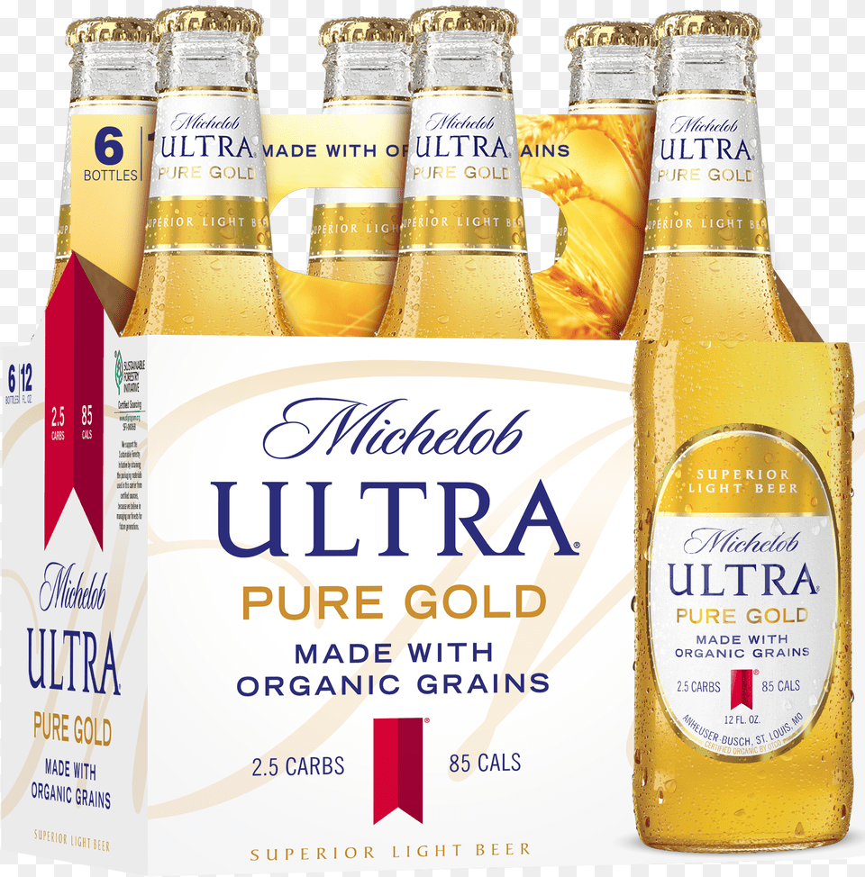 Michelob Ultra Pure Gold Made With Organic Grains Michelob Ultra Pure Gold Free Transparent Png