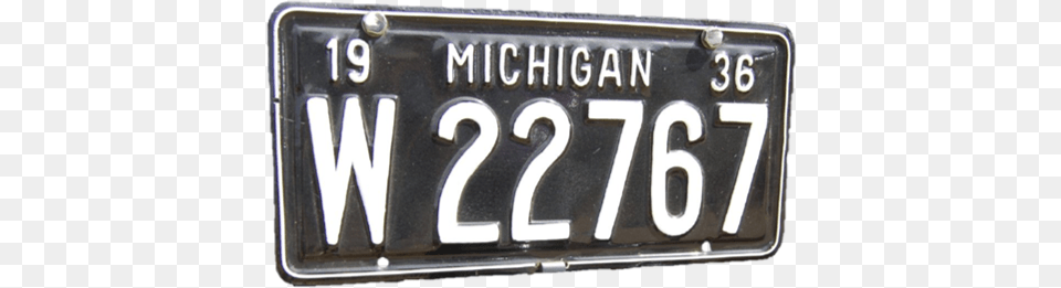 Michigan 1936 License Plate Vintage Car, License Plate, Transportation, Vehicle, Number Free Png