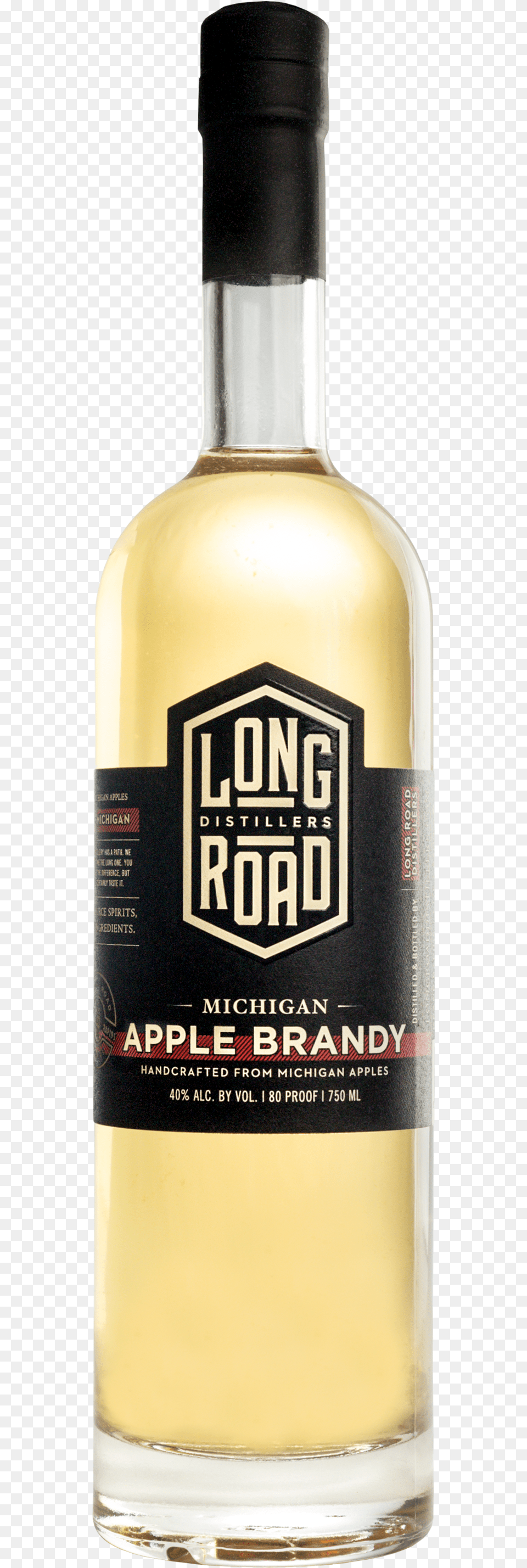 Michigan Apply Brandy Long Road Distillers Glass Bottle, Alcohol, Beverage, Liquor, Beer Png Image