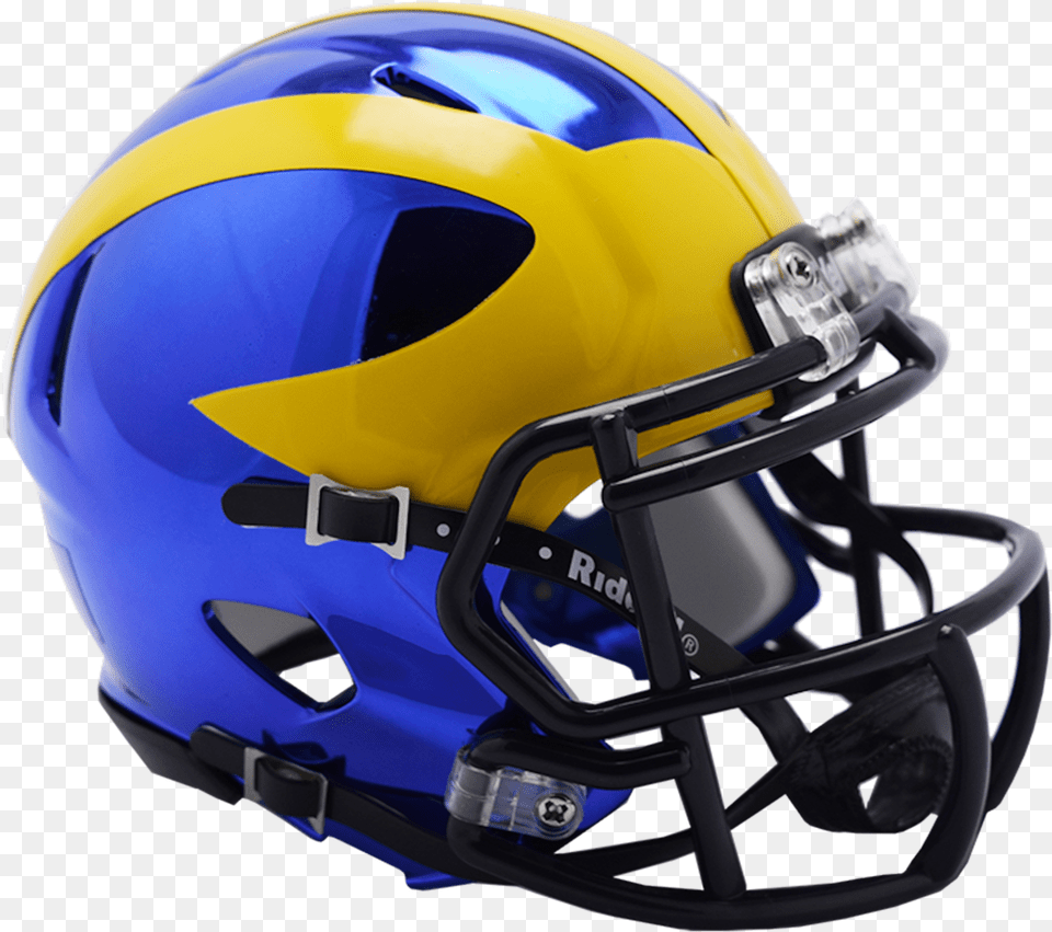 Michigan Football College Helmet, American Football, Football Helmet, Person, Playing American Football Free Png