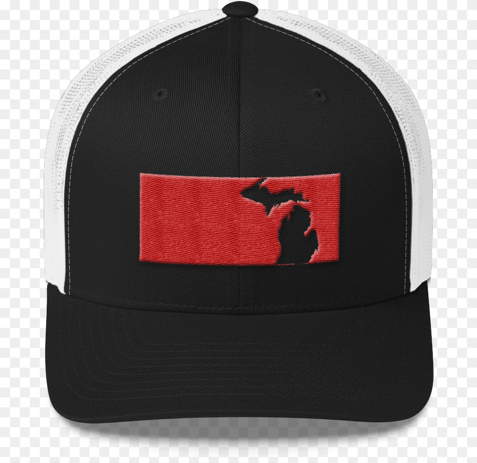 Michigan In Red Rectangle Trucker Hat Baseball Cap, Baseball Cap, Clothing, Accessories, Bag Free Png Download