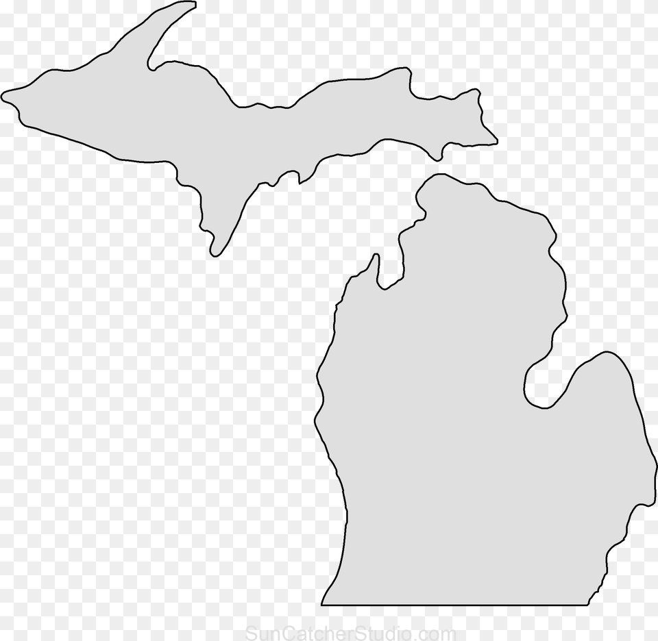 Michigan Map Outline Shape State Stencil Clip Art Michigan Outline, Adult, Bride, Female, Person Png Image