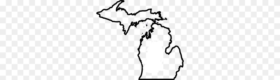 Michigan Map Thick Outline Clip Arts For Web, Bag Free Png