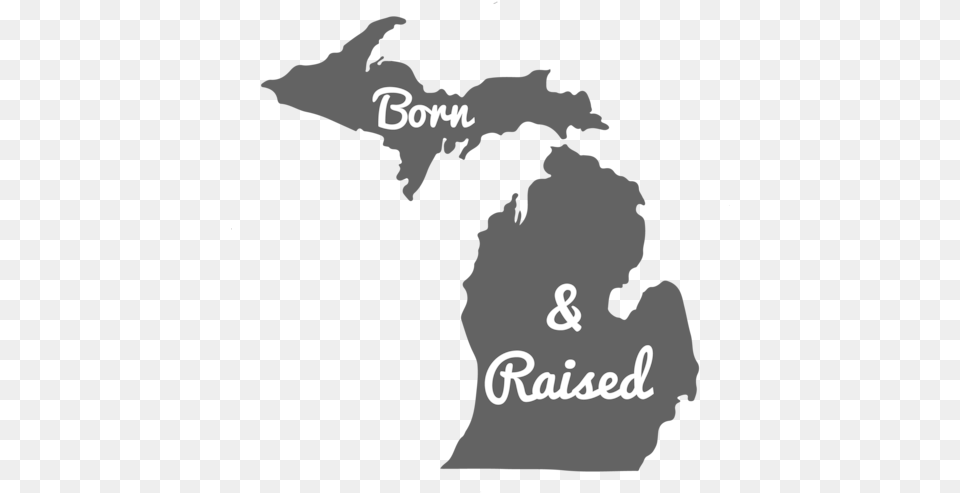 Michigan State Pride Born And Raised Michigan Tshirt Michigan Black And White, Stencil, Person Free Transparent Png