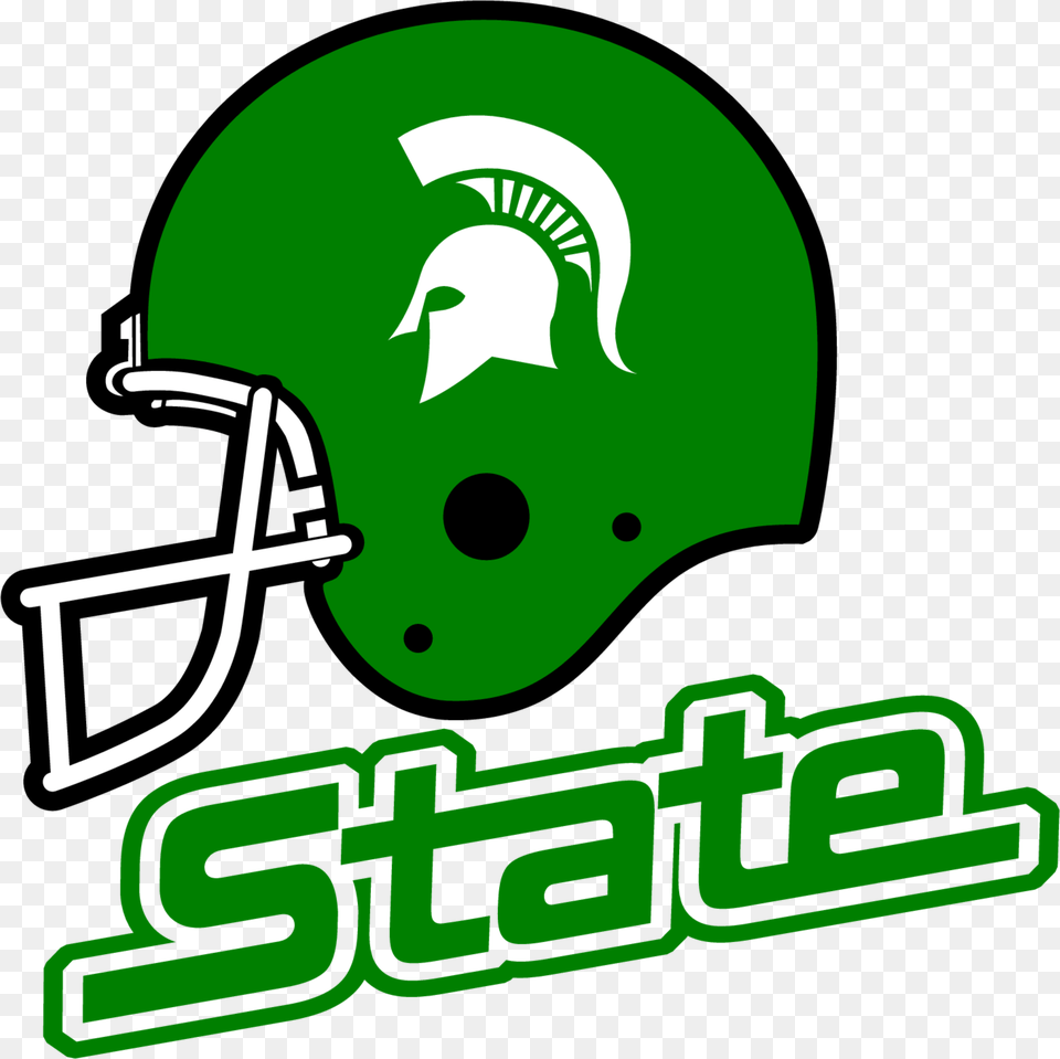 Michigan State Spartans Helmet Michigan State Spartans, Green, American Football, Football, Person Free Png