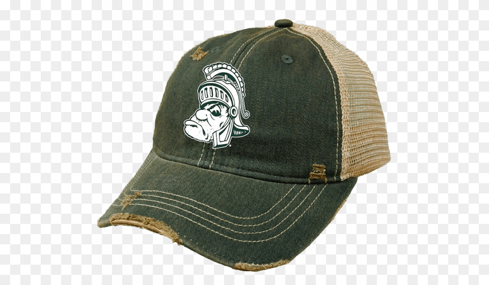 Michigan State Spartans Tea Washed Snap Back Trucker Michigan State Spartans Throwback Flag, Baseball Cap, Cap, Clothing, Hat Free Png