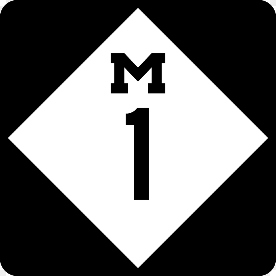 Michigan State Trunkline Single Digit Shield Clipart, Sign, Symbol, Road Sign Free Transparent Png