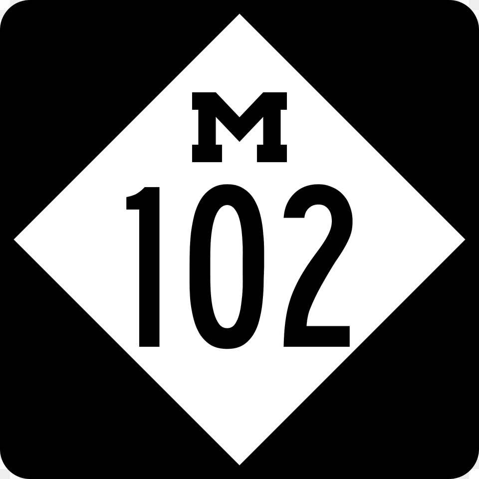 Michigan State Trunkline Triple Digit Shield Clipart, Symbol, Sign, Text, Road Sign Png Image