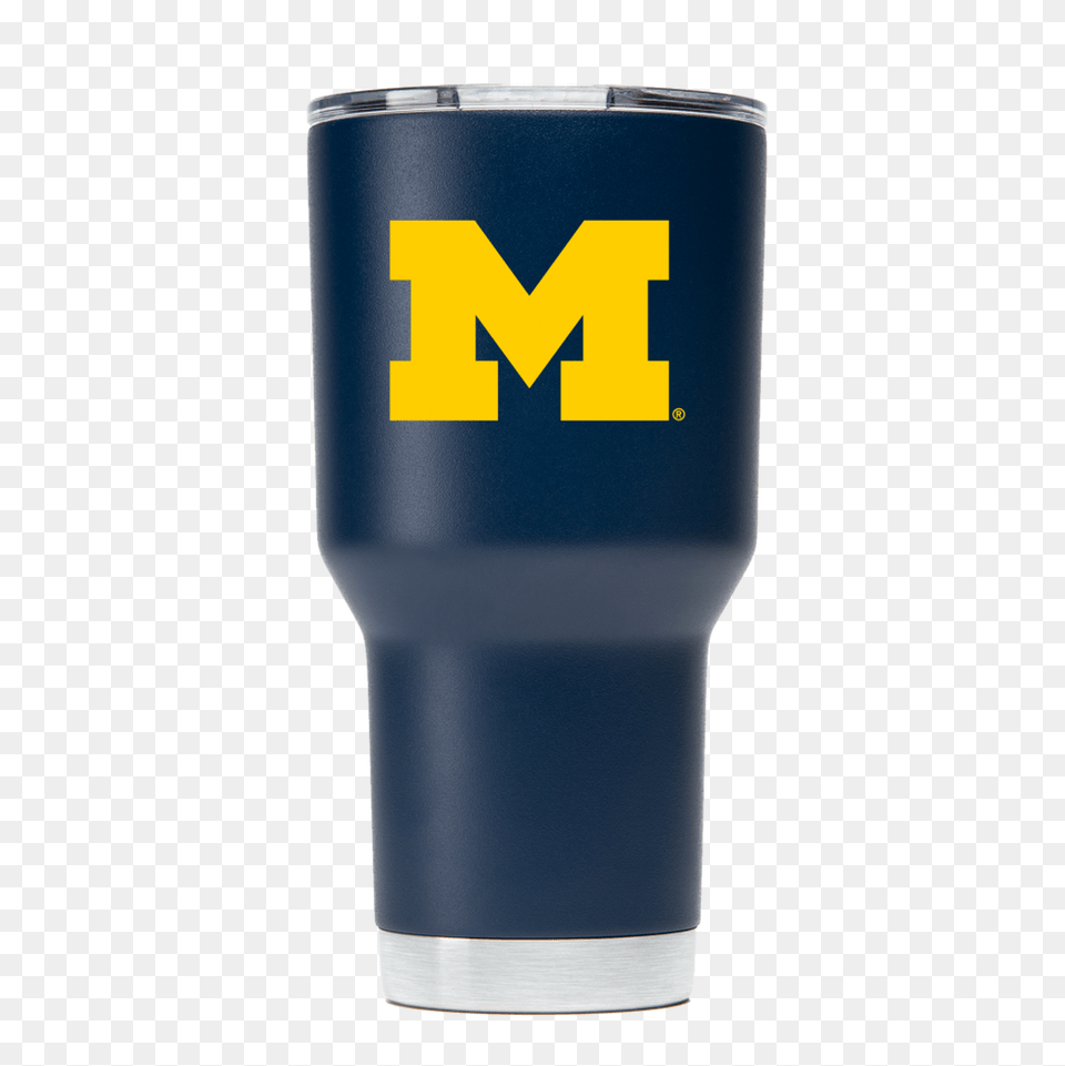 Michigan Wolverines 30oz Royal Powder Coated Tumbler, Electrical Device, Lamp, Microphone, Can Png Image