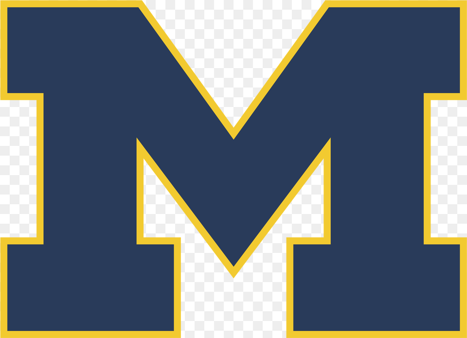 Michigan Wolverines Logo Transparent Michigan Wolverines Block M, Symbol Png