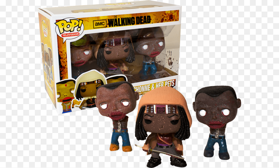 Michonne And Her Pets Funko Pop Walking Dead Michonne, Baby, Person, Face, Head Png Image