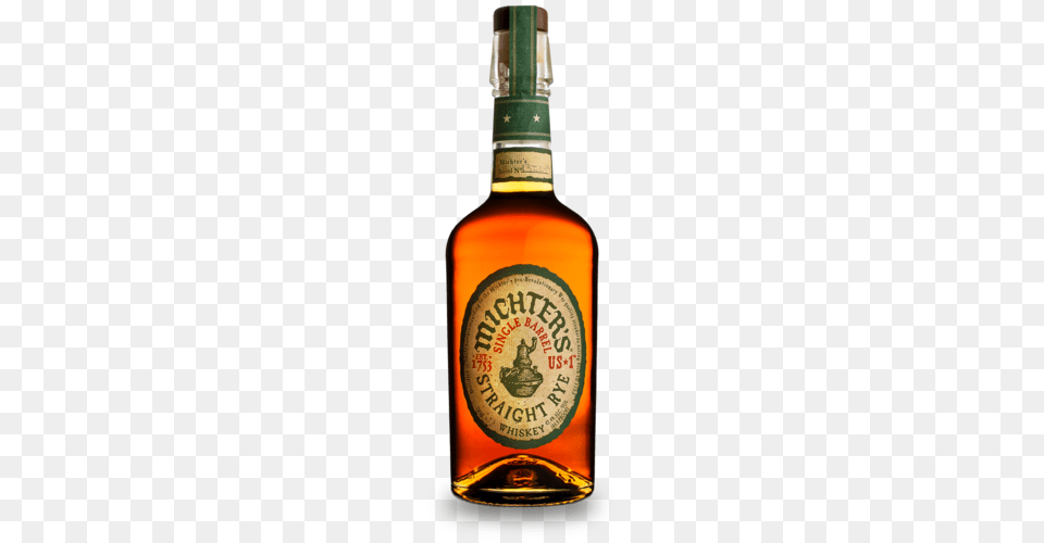 Michters Single Barrel Straight Rye Whiskey, Alcohol, Beer, Beverage, Bottle Free Transparent Png