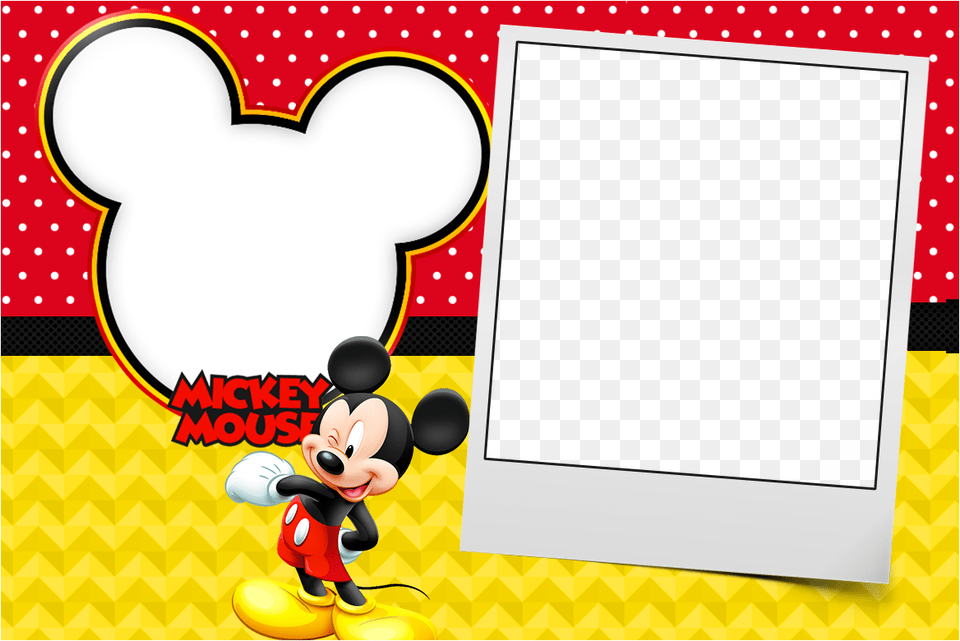 Mickey 2 Com Bolinhas Convite Mickey Free Png Download