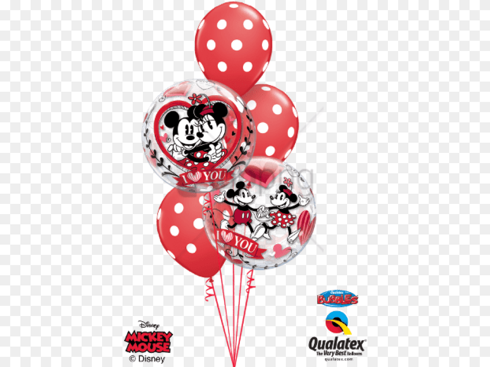 Mickey Amp Minnie Polka Dots Qualatex, Balloon Free Transparent Png