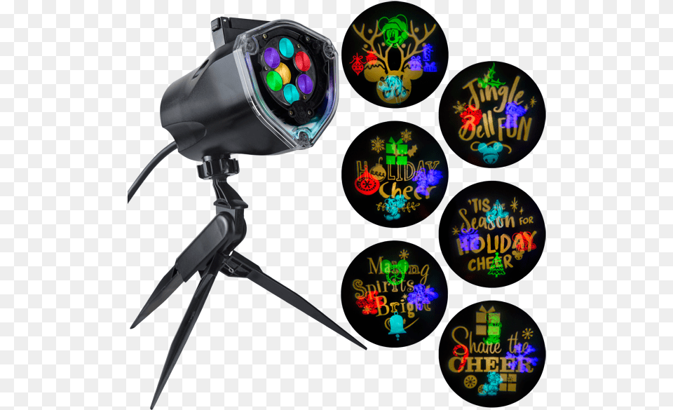 Mickey And Friends Whirl A Motion Silhouette Projection Whirl A Motion, Lighting, Appliance, Blow Dryer, Device Png Image