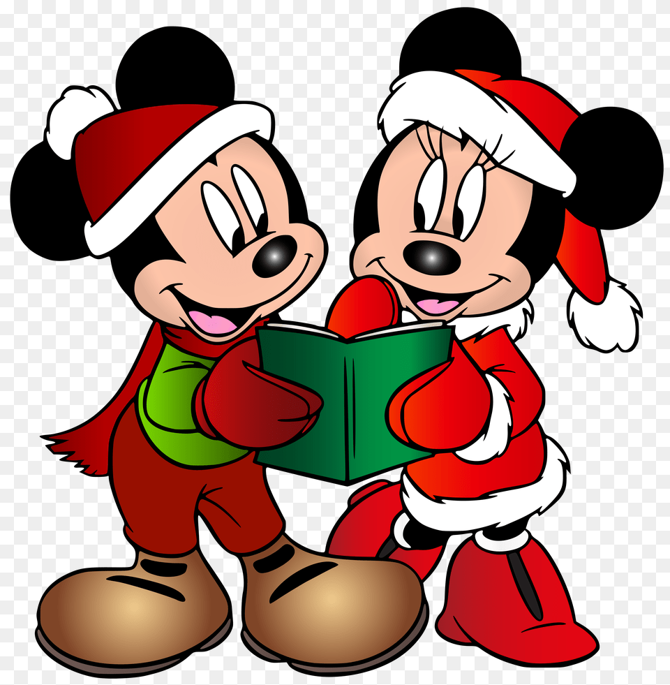 Mickey And Minnie Christmas Clipart, Elf, Book, Comics, Publication Free Png Download