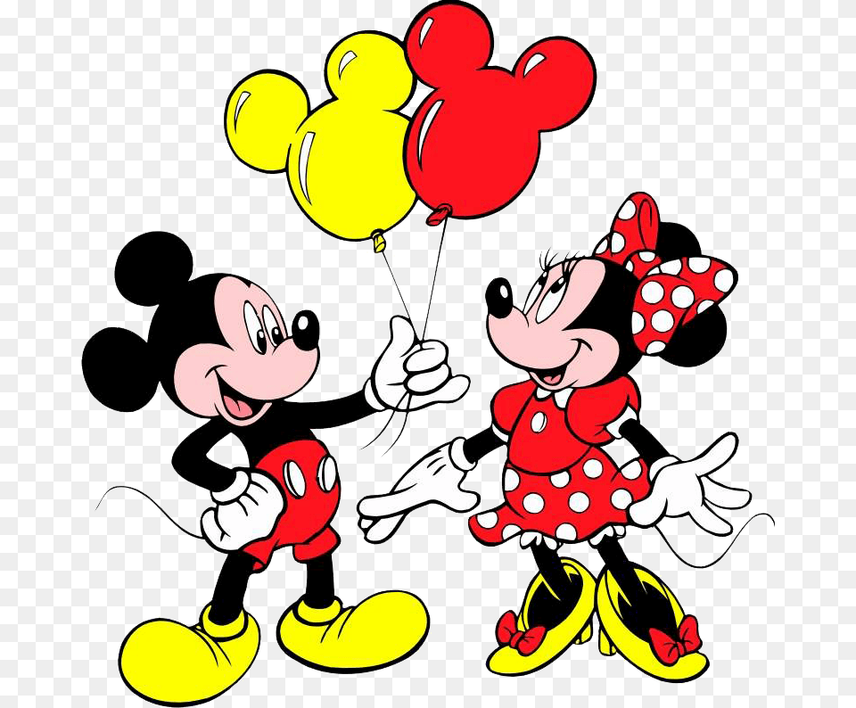 Mickey And Minnie Mouse Cartoon, Balloon, Baby, Person, Face Free Png