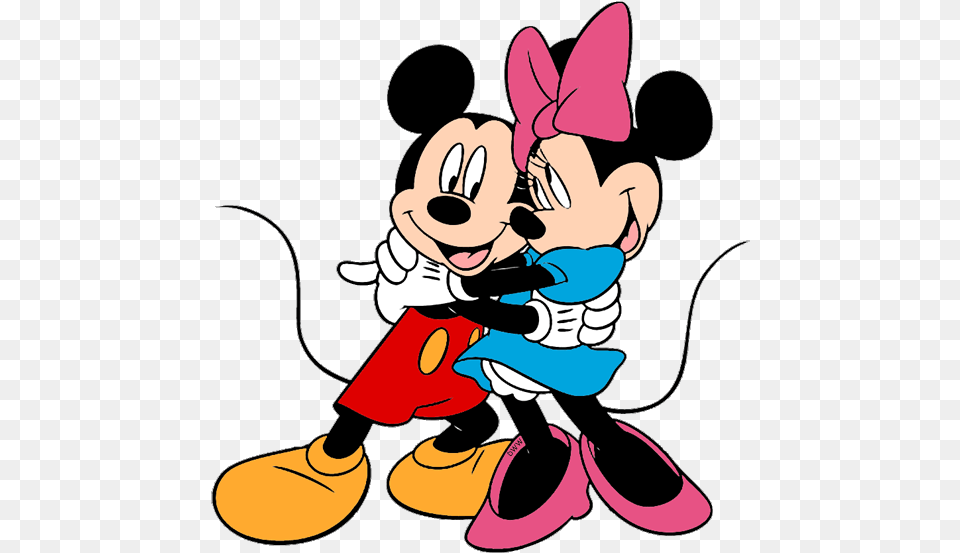 Mickey And Minnie Mouse Hugging, Cartoon, Baby, Person Free Png