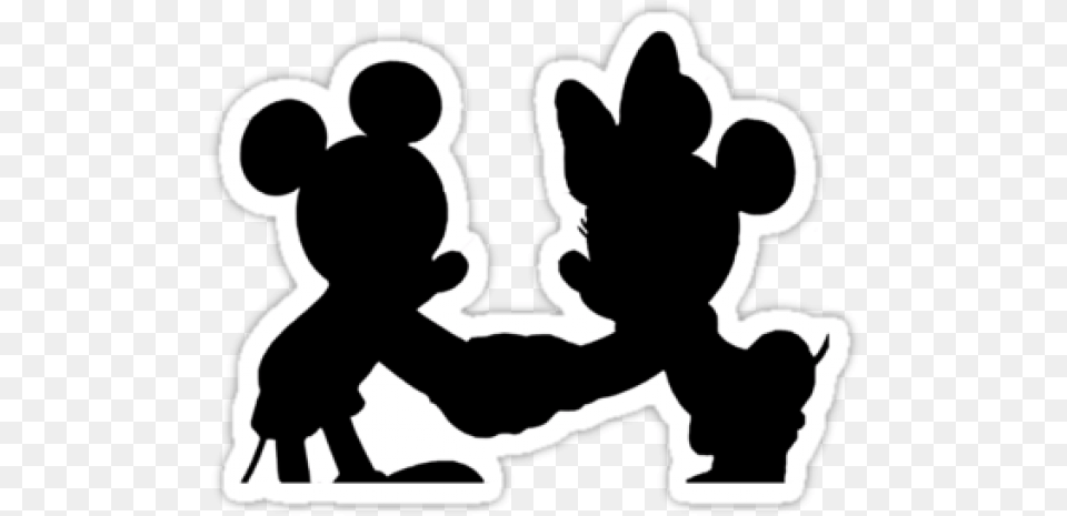 Mickey And Minnie Silhouette, Stencil, Smoke Pipe Free Png Download