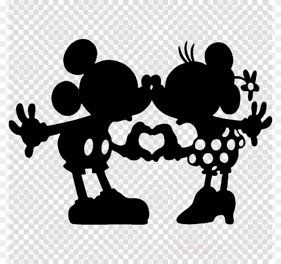 Mickey And Minnie Silhouette Clipart Mickey Mouse Minnie Mickey And Minnie Silhouette, People, Person, Accessories Png Image