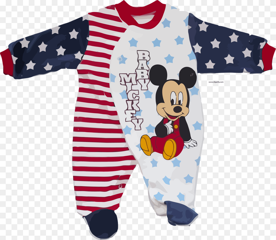 Mickey Baby Dress Clipart Infant, Clothing, Pajamas, T-shirt, Person Png