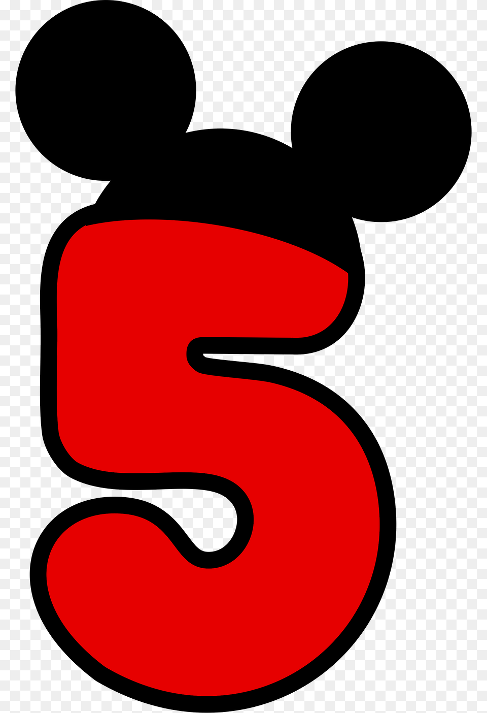 Mickey E Minnie Numero 5 Mickey Mouse, Symbol, Text, Number Free Png Download