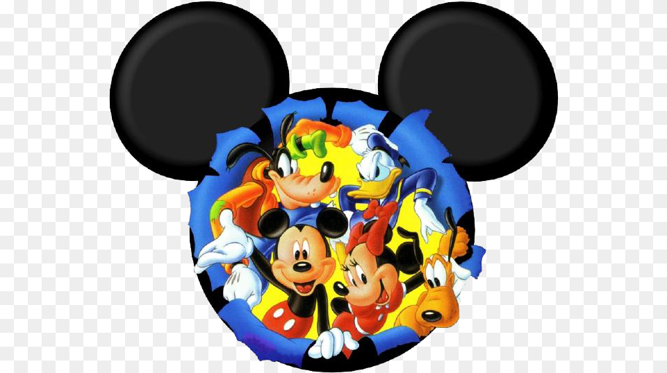 Mickey Ears With Characters, Art, Baby, Person Png Image