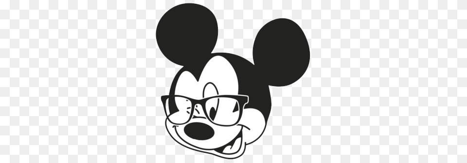 Mickey Face Wglasses Clipart Illustrations Pics I Like, Stencil, Accessories, Glasses, Cartoon Free Png Download