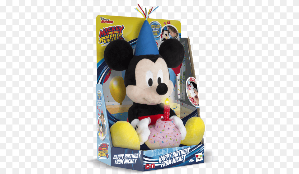 Mickey Happy Birthday Imc Toys Happy Birthday Mickey Mouse Presents, Hat, Clothing, Person, Party Hat Free Png